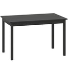 HOMCOM Farmhouse Kitchen Table with Wood Frame for Dining Room - Black-Farmhouse style, blends perfectly with most home decorations