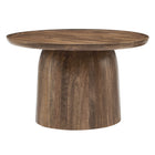 Modway Holloway 30" Round Wood Coffee Table - Walnut-30-Inch Round Coffee Table
