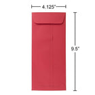 JAM Paper #10 Policy Envelopes, 4 1/8 x 9.5, Brite Hue Red Recycled, 1000 Pack (25048B)-Opening: Open end