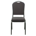 Flash Furniture HERCULES Series Crown Back Stacking Banquet Chair - Silver Vein Frame - Grey Fabric-Multipurpose Banquet Chair