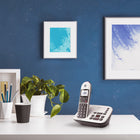 Motorola CD5 Series DECT 6.0 Digital Cordless Telephone with Answering Machine - White-Amplification: Available in the handset receive mode with 5 levels up to 10dB via a dedicated key