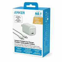 Anker Nano 30W USB-C Wall Charger with 3' USB-C Braided Cable - Green-Charge All of Your Handheld Devices: This charger supports a maximum 30W fast charge, capable of powering a range of devices from the Apple Watch and iPhone series to the iPad, MacBook Air, and more.