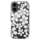 SwitchEasy Fleur 3D Compatible with MagSafe Case for iPhone 17 - White-3D IMD Pattern: Dual-layer IMD film interior decoration technology, creating a 3D stereoscopic visual effect