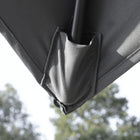 Outsunny 10' L x 10' W Cantilever Patio Umbrella - Charcoal Grey-Cross base makes umbrella stable and secure