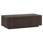 Hudson&Canal Reyes 48"W Rectangular Coffee Table - Alder Brown-A modern contemporary design for your living room, den, and more