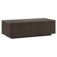 Hudson&Canal Reyes 48"W Rectangular Coffee Table - Alder Brown-A modern contemporary design for your living room, den, and more