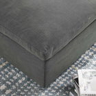 Modway Commix Down Filled Overstuffed Ottoman - Grey-Down Feather and Cotton Cushions