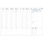 Quo Vadis Trinote Weekly Planner - 18 cm W x 24 cm H - Assorted Colours - French-2 colour grid on white paper