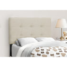 Monarch Specialties 5921T Twin Size Bed - Beige Linen-Easy to assemble with all hardware conveniently located inside the headboard, includes a 2 year limited warranty against manufacturer's defects for your peace of mind