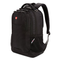 Swiss Gear Cecil Laptop Backpack - Black-Large main compartment with built-in padded, laptop pocket with strap designed to fit most 16" portable computers