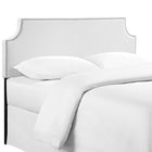 Modway Laura Upholstered Vinyl Queen Headboard - White-Solid Wood Frame