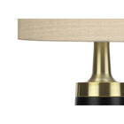 Monarch Specialties 28" H Contemporary Table Lamp - Black Metal / Beige Shade-Minor assembly is required with illustrated instructions included. confidently designed using durable materials, this lamp is backed with 2-year limited warranty against manufacturer's defects for your satisfaction