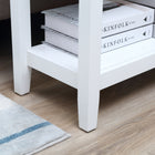 HOMCOM Flip Top End Table - White-Material: MDF