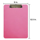 JAM Paper Plastic Clipboards with Low Profile Metal Clip - Letter Size (9 x 12.5) - Fuchsia Pink-Our clipboards feature a durable metal clip for securing papers that has a sturdy long-lasting spring.
