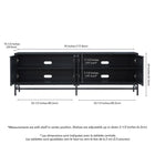 Hudson&Canal Campello TV Stand for TV's up to 78" - Black Grain-Product Dimensions: 15.5" L x 70" W x 24" H