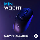 Logitech G309 LIGHTSPEED Wireless Lightweight Gaming Mouse - Black-Max Speed: LIGHTFORCE optical-mechanical switches with optical speed, mechanical feel, and optimized gaming performance
