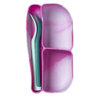b.box Silicone Bento Tray Mini Lunchbox - Cosmic-Spill-proof – high sides prevent the movement of food between sections