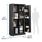 Sauder HomePlus Storage Cabinet - Raven Oak-Dimensions: 35-3/8"W x 17"D x 71-1/8"H
