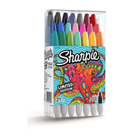 Sharpie Colouring Kit - Fine Point - Assorted Colours - 21 Pack-Proudly permanent ink marks on paper, plastic, metal, and most other surfaces