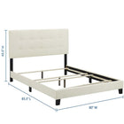 Modway Amira Performance Velvet King Bed - Ivory-Performance Velvet Upholstery