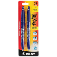 Pilot Frixion Ball Erasable Gel Pens - 0.7 mm - Blue - 2 Pack-0.7mm point