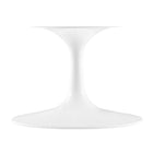 Modway Lippa 36" Round Faux Travertine Coffee Table - White Travertine-Assembly Required