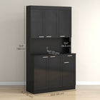 HOMCOM 71" H Kitchen Pantry Cabinet with Adjustable Shelf and Drawer - High Gloss Black-Adjustable shelves allow you to store larger items, without worry if they will fit 