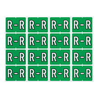 Pendaflex A-Z Light Green End Tab Filing Labels - R - 240 Pack-Compatible with DataFile L8701 series labels