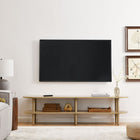 Modway Torus Oval Wood TV Stand - Light Oak-Laminate Finish