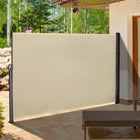 Outsunny Retractable Side Awning with Resistance to UV Rays & Wind - 118" x 71" - Cream White-High-quality steel frame make this side awning durable
