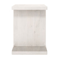 Zuo Bama Side Table - Whitewashed-Mango Wood rectangular shape tabletop