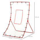 Soozier Pitch Back 5 Angles Adjustable Rebounder Net -Fixed on the ground through 4 J-nails
