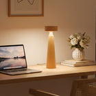 Decent Living Wooden Tower LED Table Lamp-9