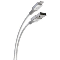 Scosche USB-A to Lightning Braided Cable - 4 Ft - Silver-Mfi Certified - With An Mfi Certification, You Can Rest Easy Knowing You Can Charge And Sync All Of Your Favorite Lightning Devices Without Harming Them