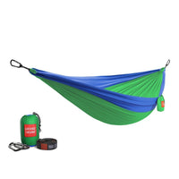 Grand Trunk Double Deluxe Hammock with Straps - Blue/Green-Extra strength triple-lock stitched seams