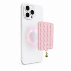 Snug SnugMug Charm Magnetic Suction Mount with Cat Charm - Blush Pink-Reusable suction cups attach to smooth, flat surfaces