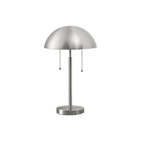 Monarch Specialties 20" H Contemporary Table Lamp - Silver Metal-Modernize your interior decor with this retro-inspired 20"h silver metal table lamp with a round base and a retro-inspired, mushroom dome shade, perfect for accentuating an end or side table, nightstand or console table