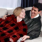 Huggle Hoodie Ultra Plush Blanket Hoodie-Extra large hood keeps your head comfy and warm