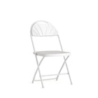 Flash Furniture HERCULES Series Plastic Fan Back Folding Chairs - White-650 lb. Weight Capacity