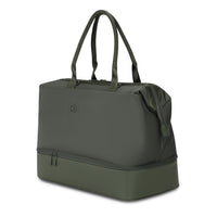 SwissGear Weekender Tote Bag - 15" x 19" - Olive Green-Crafted from Faux Leather & 900D Polyester Fabric