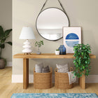 Hudson&Canal Carleta 26.5" Tall Triple Gourd Table Lamp with Fabric Shade - White/White-Rated for one 60W incandescent bulb - 9W LED bulb, 13W fluorescent (CFL) bulb, or 9W self-ballasted LED bulb, E26-base bulb, Bulb not included