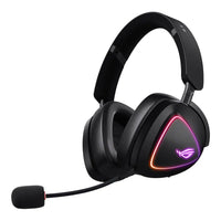 ASUS A701 ROG Delta II Wireless Gaming Headset with Detachable Microphone - Black-Features Bluetooth 2.4 GHz, and a wired 3.5 mm connection for extensive compatibility with PCs, consoles, and mobile devices