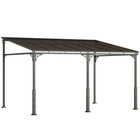 Outsunny 13 ft W x 10 ft L Lean to Gazebo - Hardtop Wall Mounted Outdoor Pergola-Lean-to design secures wall and ground for space efficiency