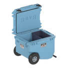 RovR RollR 60 Quart Wheeled Hard Cooler with Tow Handle - South Pacific-DualSpout Plug and SureGrip feet makes draining simple and secure