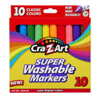 Cra-Z-Art Broadline Washable Classic Markers - 10 Pack-Cra-Z-Art 10ct Classic Washable Broadline Marker set comes in ten vibrant colours, inspiring imagination and creativity in every box