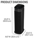 Honeywell True HEPA Air Purifier-Filter Maintenance – For best performance, replace the pre-filter "A" (model# HRF-AP1C) every 3 months, and two HEPA filters "G" (model# HRF-G2C) annually