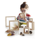 Guidecraft Magnification Blocks - 6 Pieces -Hardwood block set with inset lenticular windows
