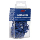 JAM Paper Circular Paper Clips - Round - Dark Blue - 50 Pack-Size: 1 inch (Diameter) | Keep your stacks of paper organized with coloured paper clips