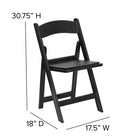 Flash Furniture HERCULES Series Black Resin Folding Chair with Black Vinyl Padded Seat-CA117 Fire Retardant Foam