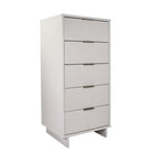 Manhattan Comfort Granville 23.62" Modern Tall Narrow Dresser - White-17.72" L x 23.62" W x 48.98" H